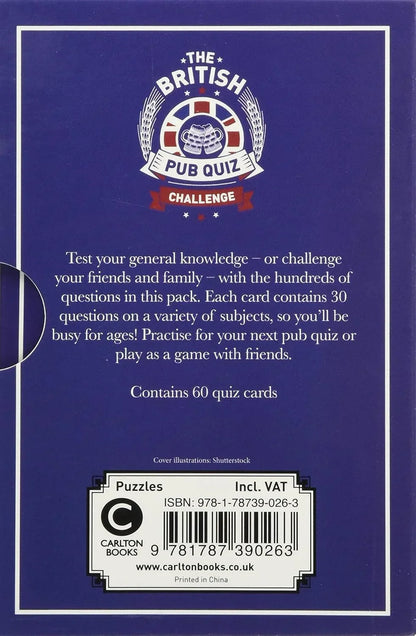 Biggest British Pub Quiz Cards – Trivia Game for Friends & Family - Jaiman Toys