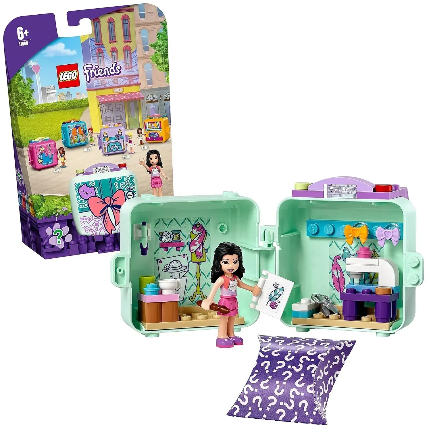 LEGO 41668 Emma's Fashion Cube  Portable Design Playset for Creative Kids - Jaiman Toys