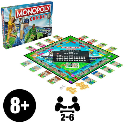 Monopoly Cricket Board Game | Cricket-Themed Monopoly Board Game for Families and Kids | for Ages 8+ | for 2 to 6 Players | Birthday Gift for Kids & Families - Jaiman Toys