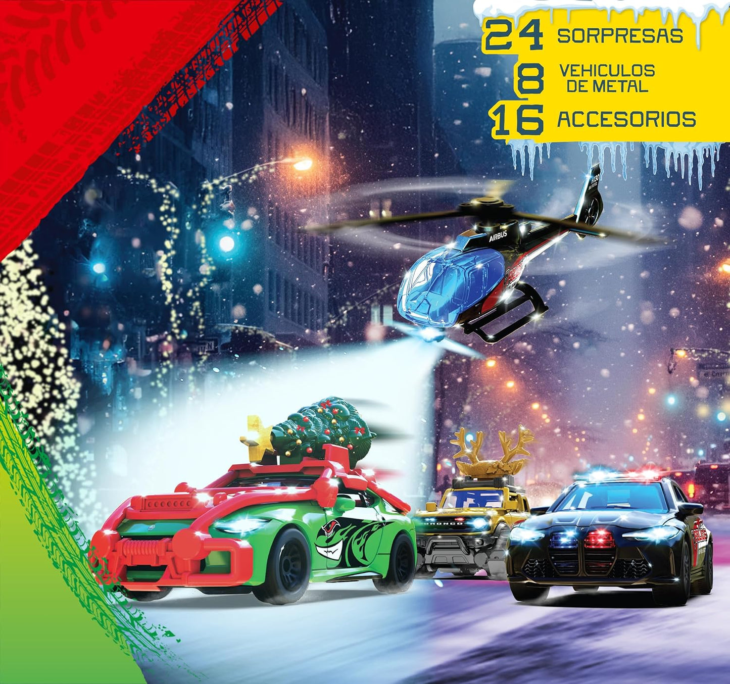 Majorette Advent Calendar Die-Cast Car Gift Set | 24 Surprises with 8 Metal Cars & Accessories