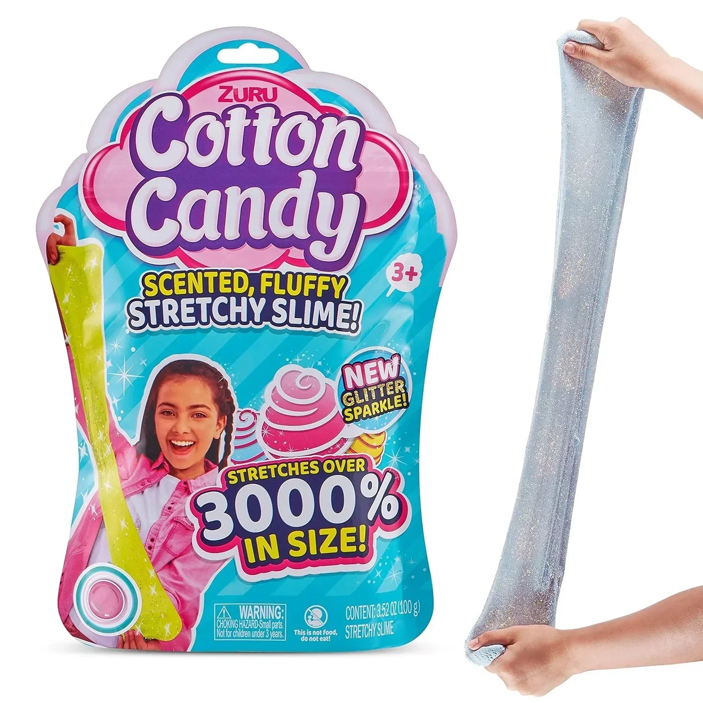 ZURU Oosh Bubble Gum Scented Fluffy, Soft and Stretchy Slime, Non-Stick Cotton Candy Slime for Kids - Assorted - Jaiman Toys