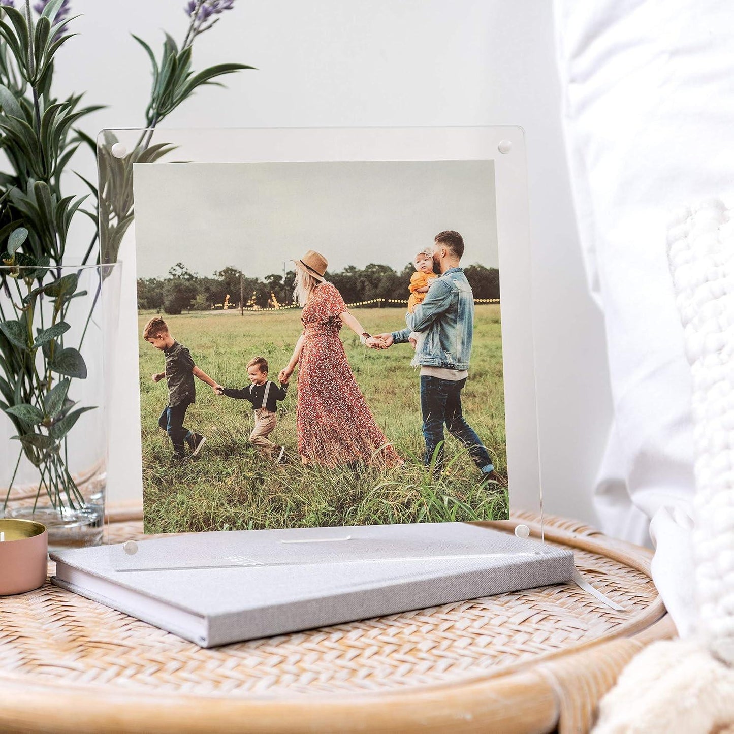 Acrylic Magnetic Photo Frame 8x8" – Sleek Display for Instax Mini Prints, Postcards & Keepsakes - Jaiman Toys