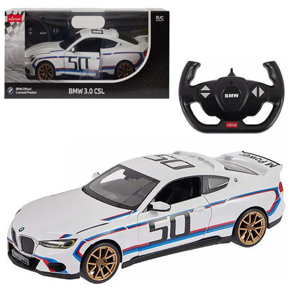 RASTAR 1:14 Scale BMW 3.0 CSL Remote Control Car – High-Performance RC Sports Car with 2.4GHz Control, Functional LED Lights & Realistic Design (White) | Model 6930751324039 - Jaiman Toys