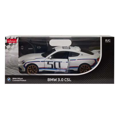 RASTAR 1:14 Scale BMW 3.0 CSL Remote Control Car – High-Performance RC Sports Car with 2.4GHz Control, Functional LED Lights & Realistic Design (White) | Model 6930751324039 - Jaiman Toys