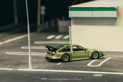 Tarmac Works GLOBAL64 1:64 Toyota Sprinter Trueno AE86 Widebody Green Diecast Model Car (T64G-060-GR)
