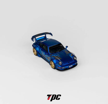 7PC Porsche RWB -964 Blue Diecast Car Model - Jaiman Toys
