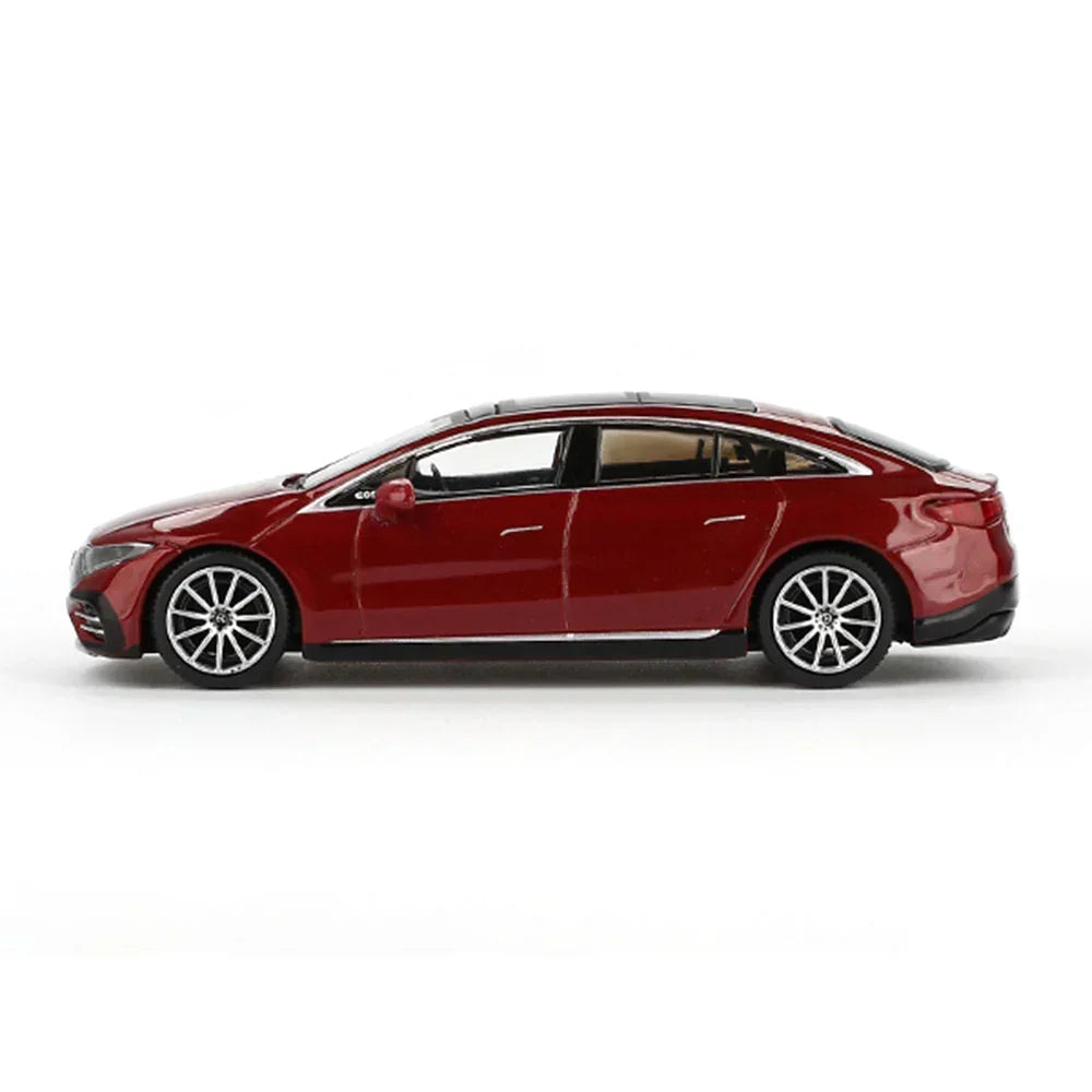MINI GT Mercedes-Benz EQS 580 4MATIC – Red Metallic | 1:64 Scale Diecast Model Car - Jaiman Toys