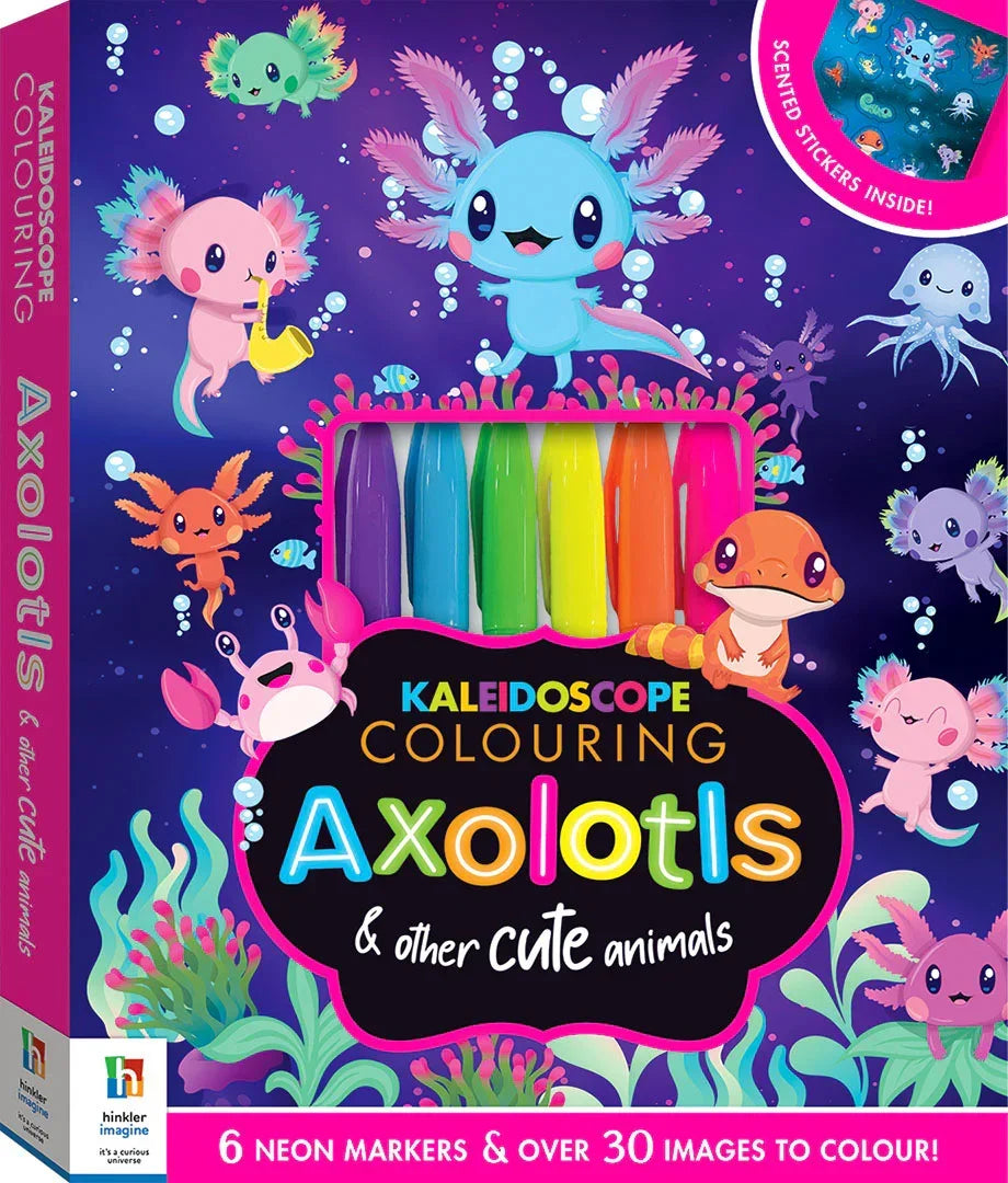 Kaleidoscope Colouring Kit: Axolotls - Jaiman Toys