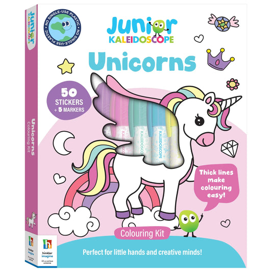 Junior Kaleidoscope Unicorns Colouring Kit - Jaiman Toys
