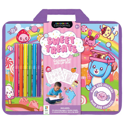 Kaleidoscope Colouring: Sweet Treats Colouring Set with Lap-Desk - Jaiman Toys