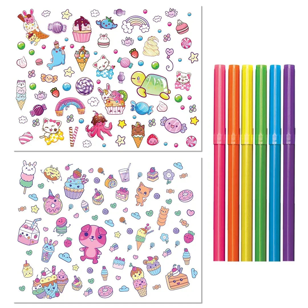 Kaleidoscope Colouring: Sweet Treats Colouring Set with Lap-Desk - Jaiman Toys