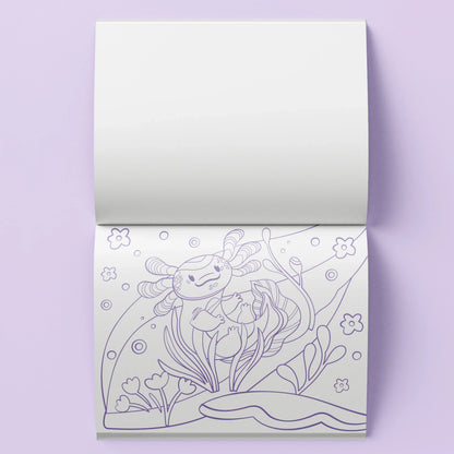 Kaleidoscope Colouring: Amazing Axolotls Colouring Set with Lap-Desk - Jaiman Toys