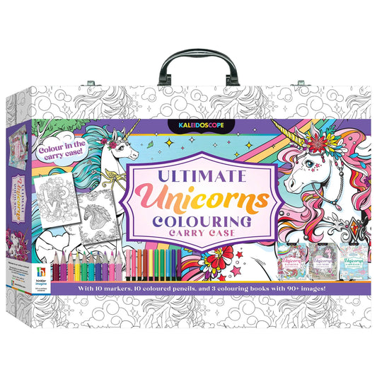 Kaleidoscope Ultimate Unicorns Colouring Carry Set - Jaiman Toys