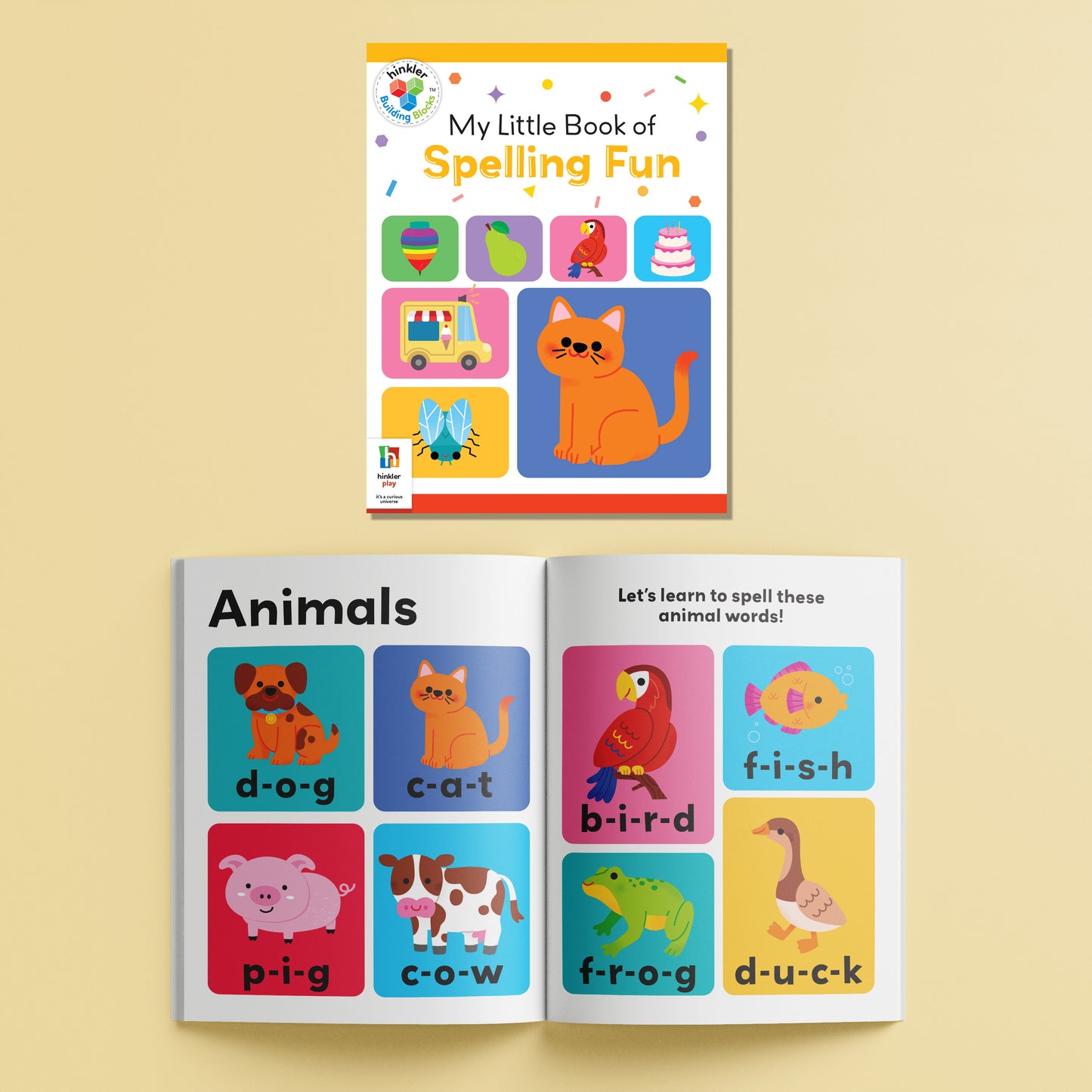 Hinkler Building Blocks Match & Learn Spelling Fun | 70 Connecting Jigsaw Pieces with 16-Page Activity Book | Educational Spelling & Word Building Game for Kids Ages 3+
