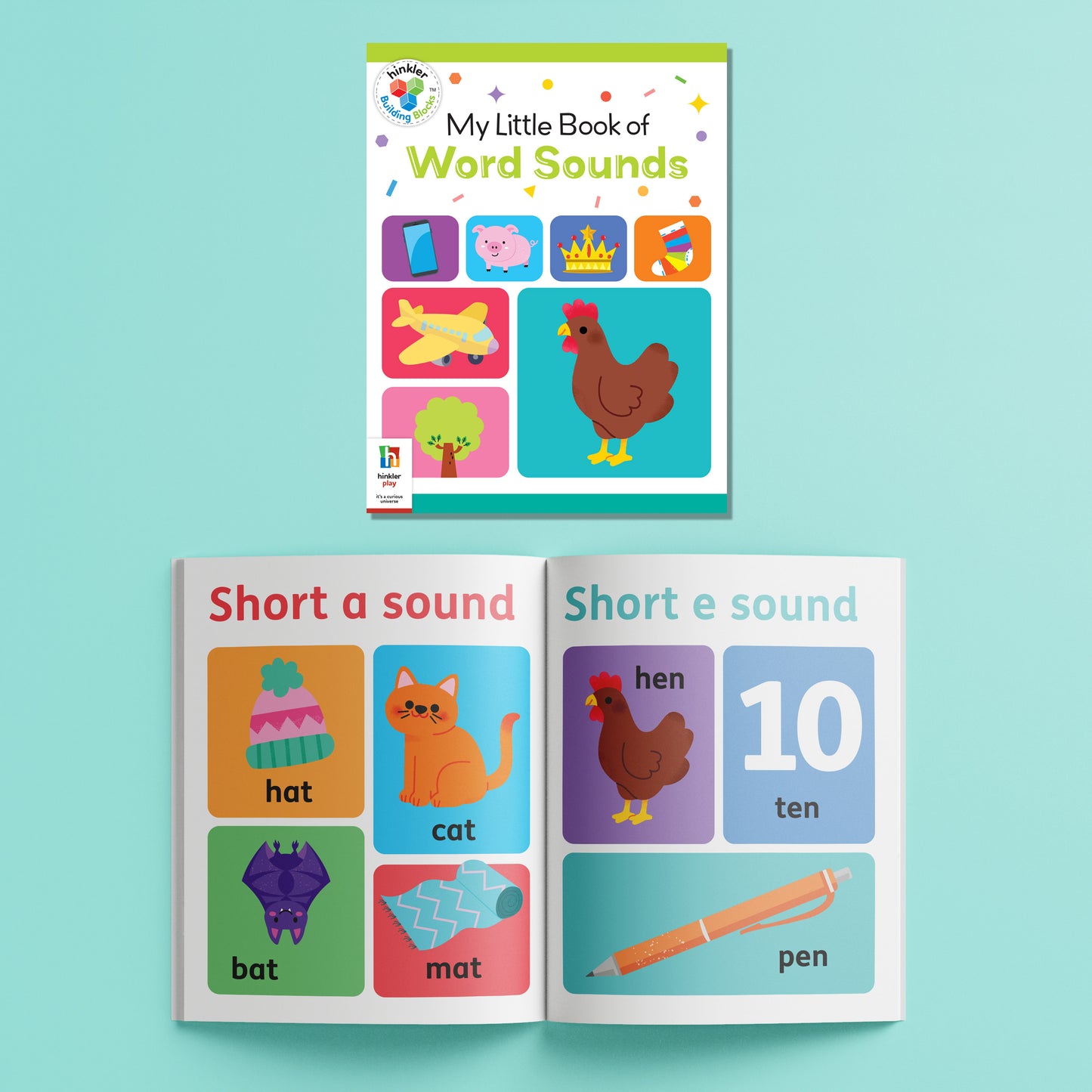 Hinkler Building Blocks Match & Learn Word Sounds | 60 Connecting Jigsaw Pieces with 16-Page Activity Book | Phonics & Word Sound Learning Game for Kids Ages 3+