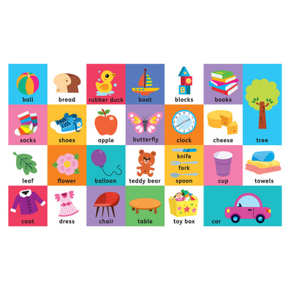 Hinkler Building Blocks Floor Puzzle First Words | 28-Piece Educational Word Matching Jigsaw Puzzle with 16-Page Activity Book & Poster | Learning Puzzle for Kids Ages 3+