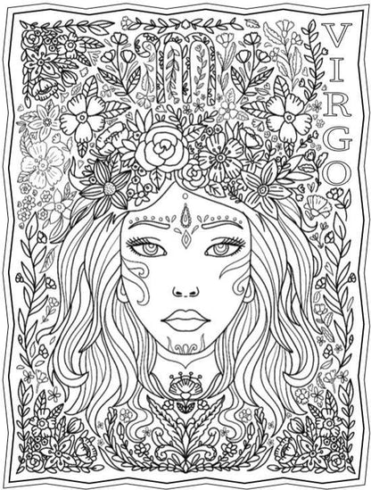 Creative Pages Coloring Book Zodiac & Lunar Signs - Jaiman Toys