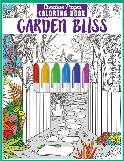 Creative Pages Coloring Book Garden Bliss - Jaiman Toys