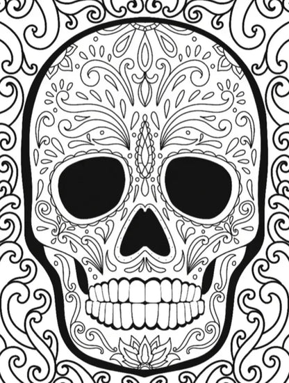 Creative Pages Neon Coloring Kit Sugar Skulls & More! - Jaiman Toys