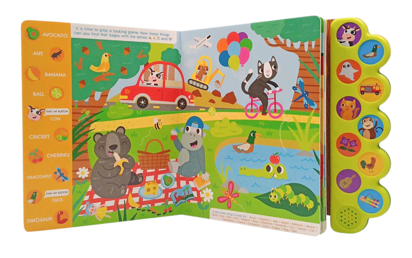Page Publication Look and Find Noisy ABC’s Sound Book for Kids | Interactive Alphabet Learning Book with 10 Sounds