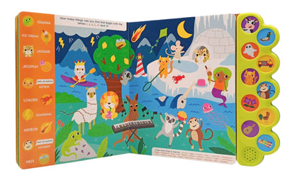 Page Publication Look and Find Noisy ABC’s Sound Book for Kids | Interactive Alphabet Learning Book with 10 Sounds