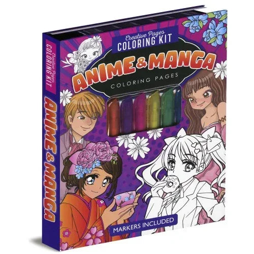 Anime & Manga Coloring Kit – Create Your Own Anime Masterpieces! (Markers Included by Page Publication) - Jaiman Toys