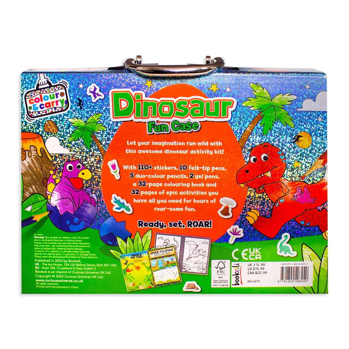 Colour & Carry Dinosaur Fun Colouring Set - Jaiman Toys