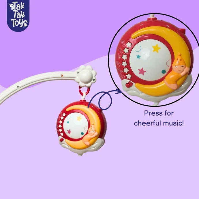 Nubo DreamBell – Musical Baby Bedside Bell with Light Projection | Rotating Crib Mobile for Newborns | Soothing Sleep Toy (0+ Months)