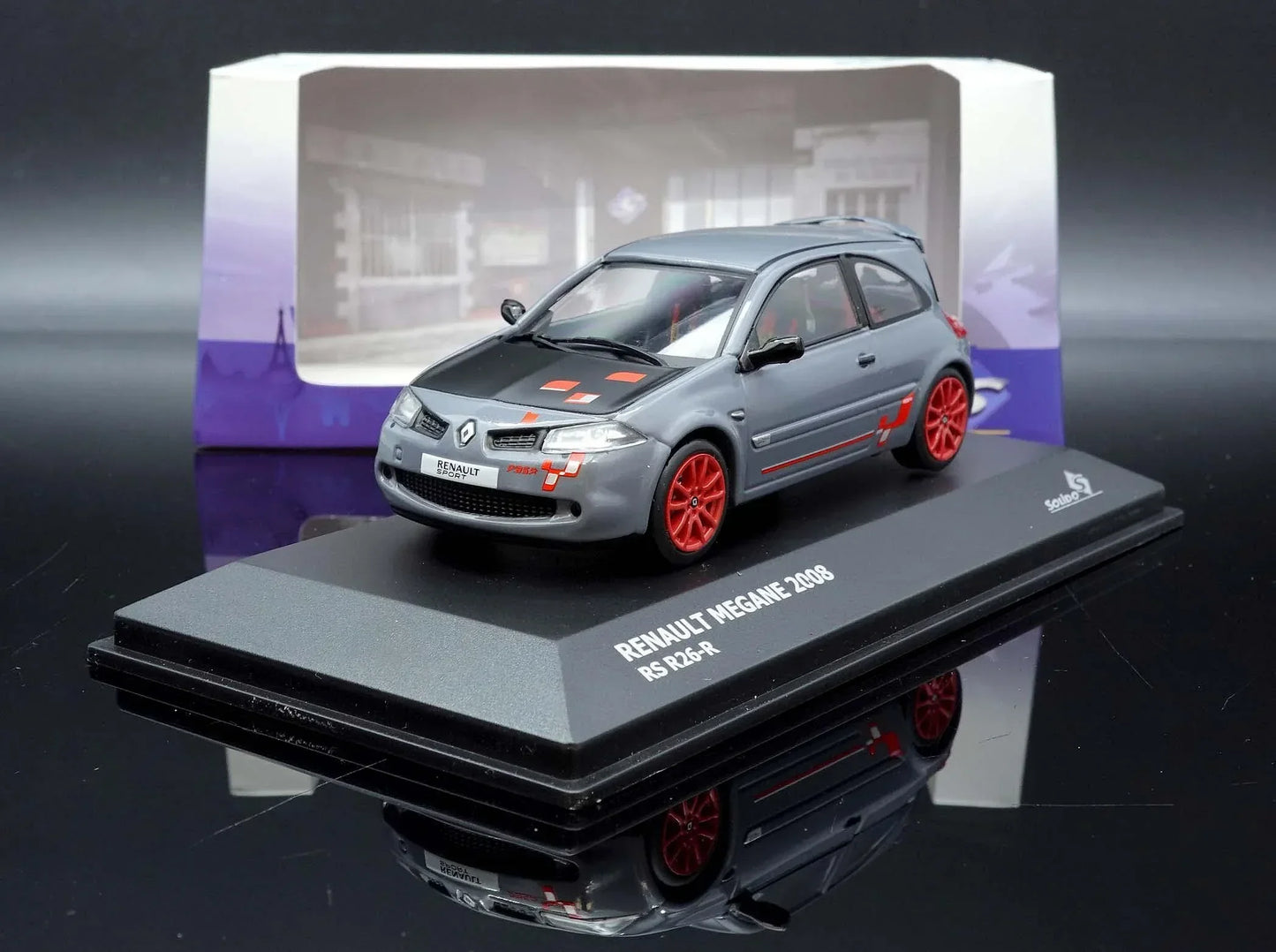 Solido 1:43 Scale Renault Megane 2008 RS R26-R Grey Diecast Model Car-S4310203