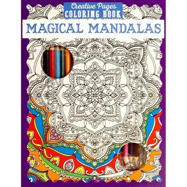 Magical Mandalas: Color Your Way to Calm (Creative Pages by Page Publications – Includes Coloring - Jaiman Toys