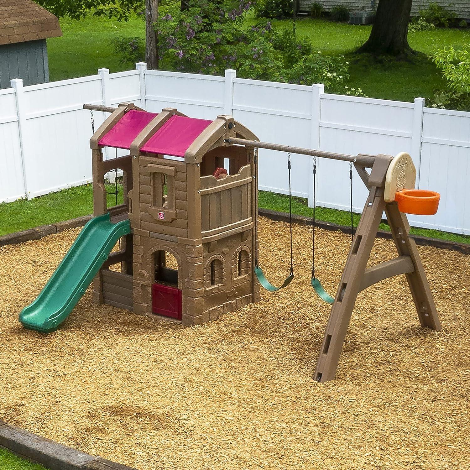 Step2 Naturally Playful Adventure Lodge Play Center | Indoor & Outdoor Kids Playhouse - Jaiman Toys