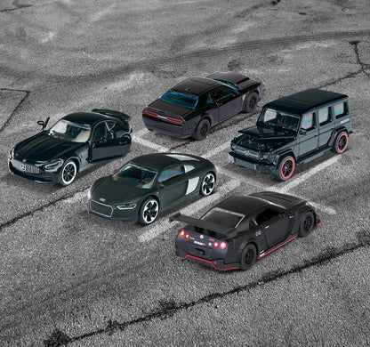 Majorette- Black Edition Giftpack with 5 Black Luxury cars - Jaiman Toys