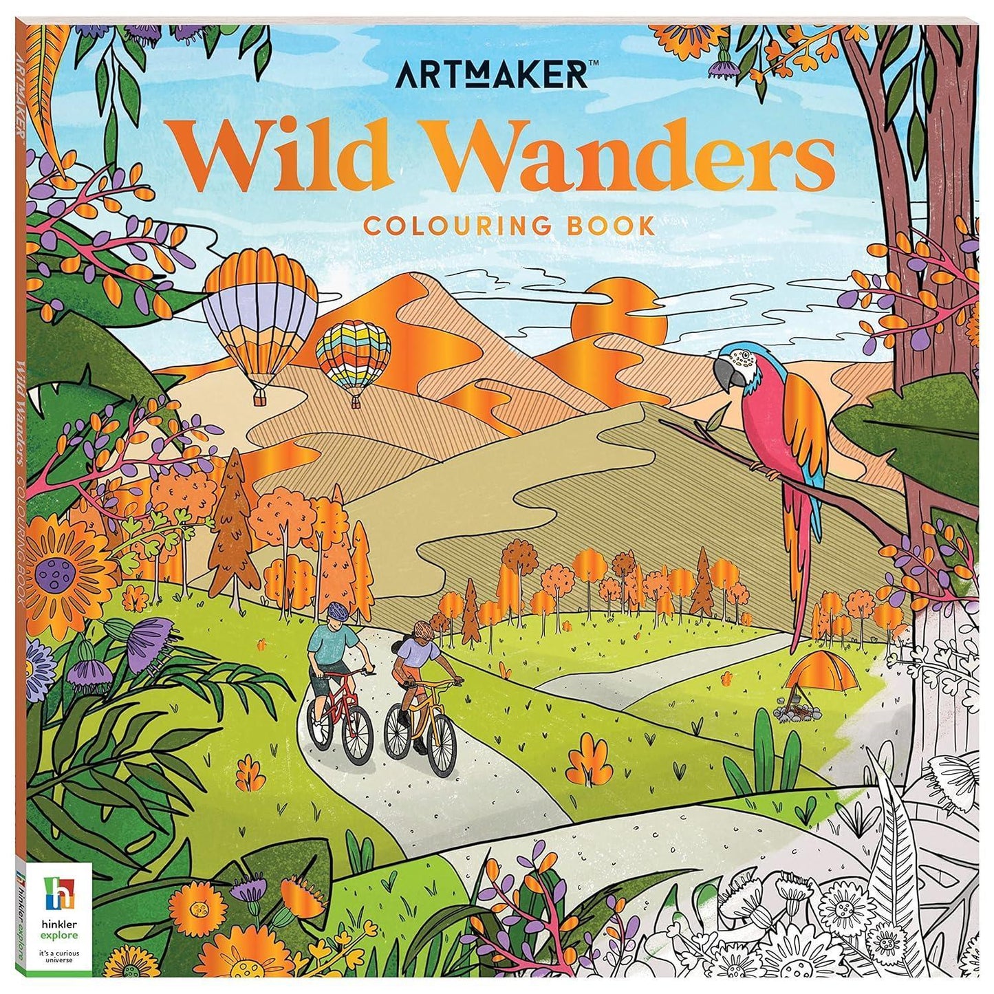 Art Maker Wild Wonders Colouring Book by Hinkler – A Creative Journey Through Nature’s Beauty (Paperback) - Jaiman Toys