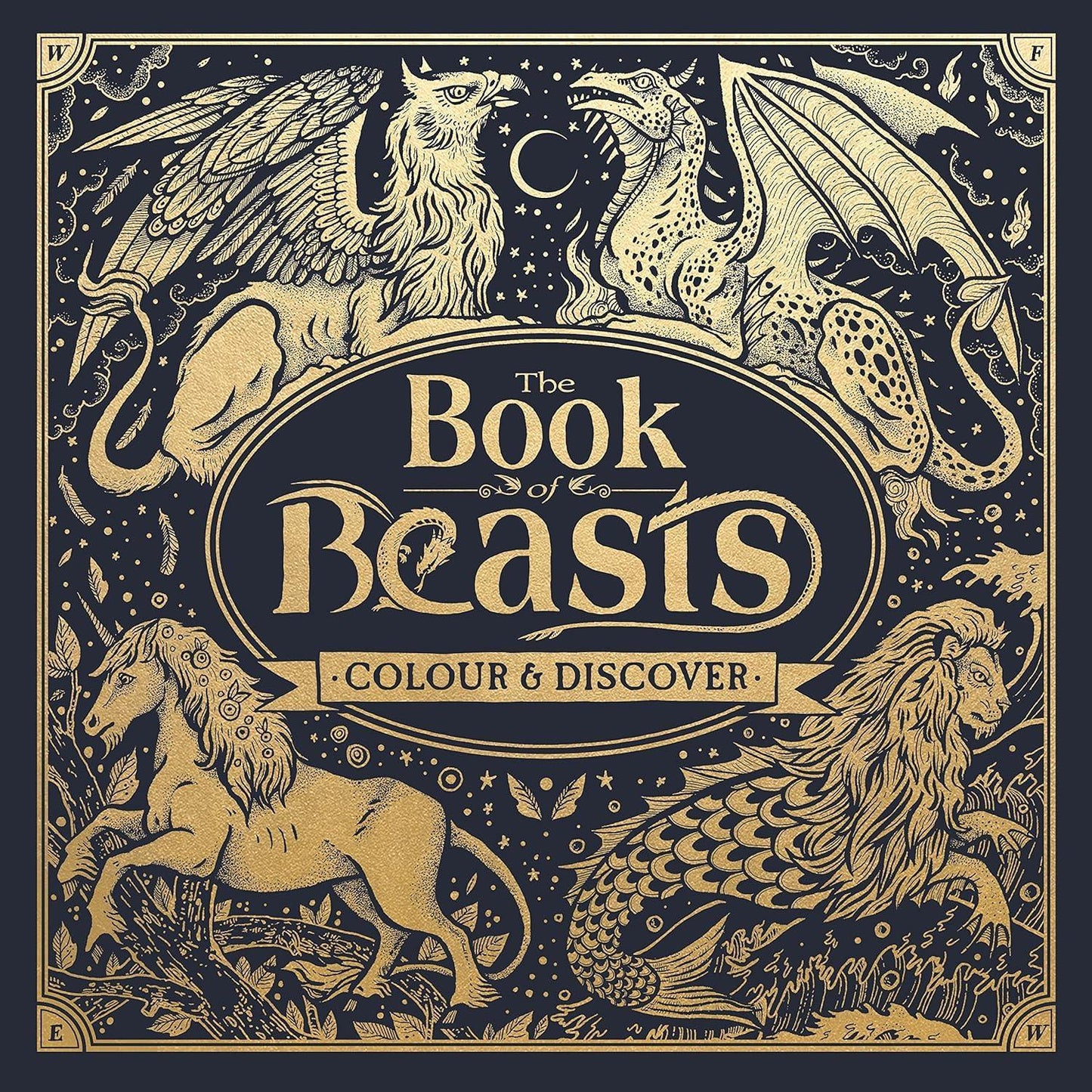 The Book of Beasts: Color and Discover – A Mythical Journey Illustrated by Angela Rizza | Written & Edited by Jonny Marx - Jaiman Toys
