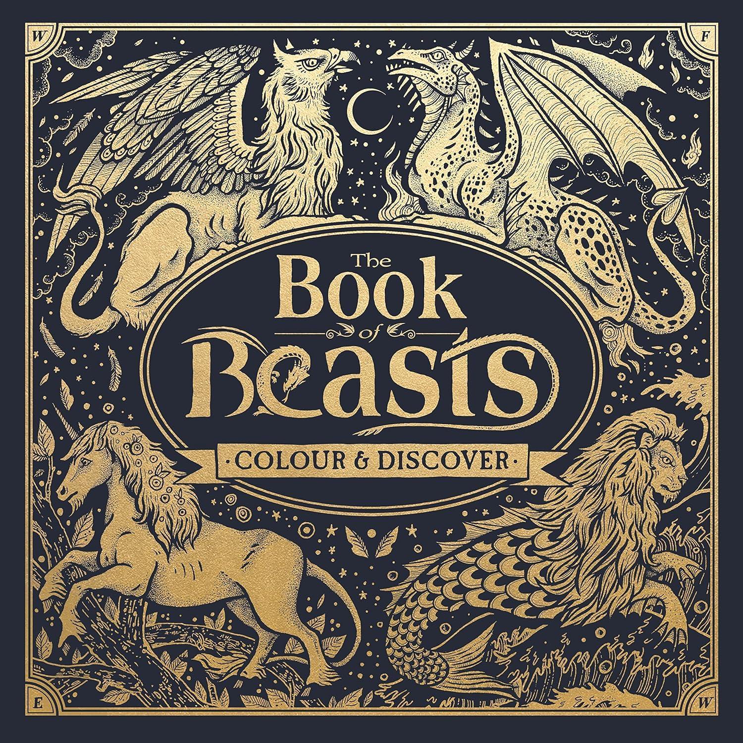 The Book of Beasts: Color and Discover – A Mythical Journey Illustrated by Angela Rizza | Written & Edited by Jonny Marx - Jaiman Toys