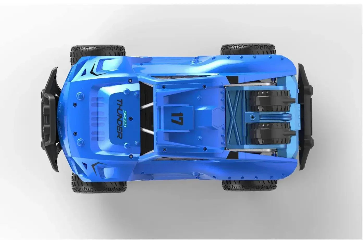 TKKJ THUNDER 1:16 RC Monster Truck 4WD 2.4GHz Remote Control Car | 25KM/H High-Speed Off-Road Rock Crawler