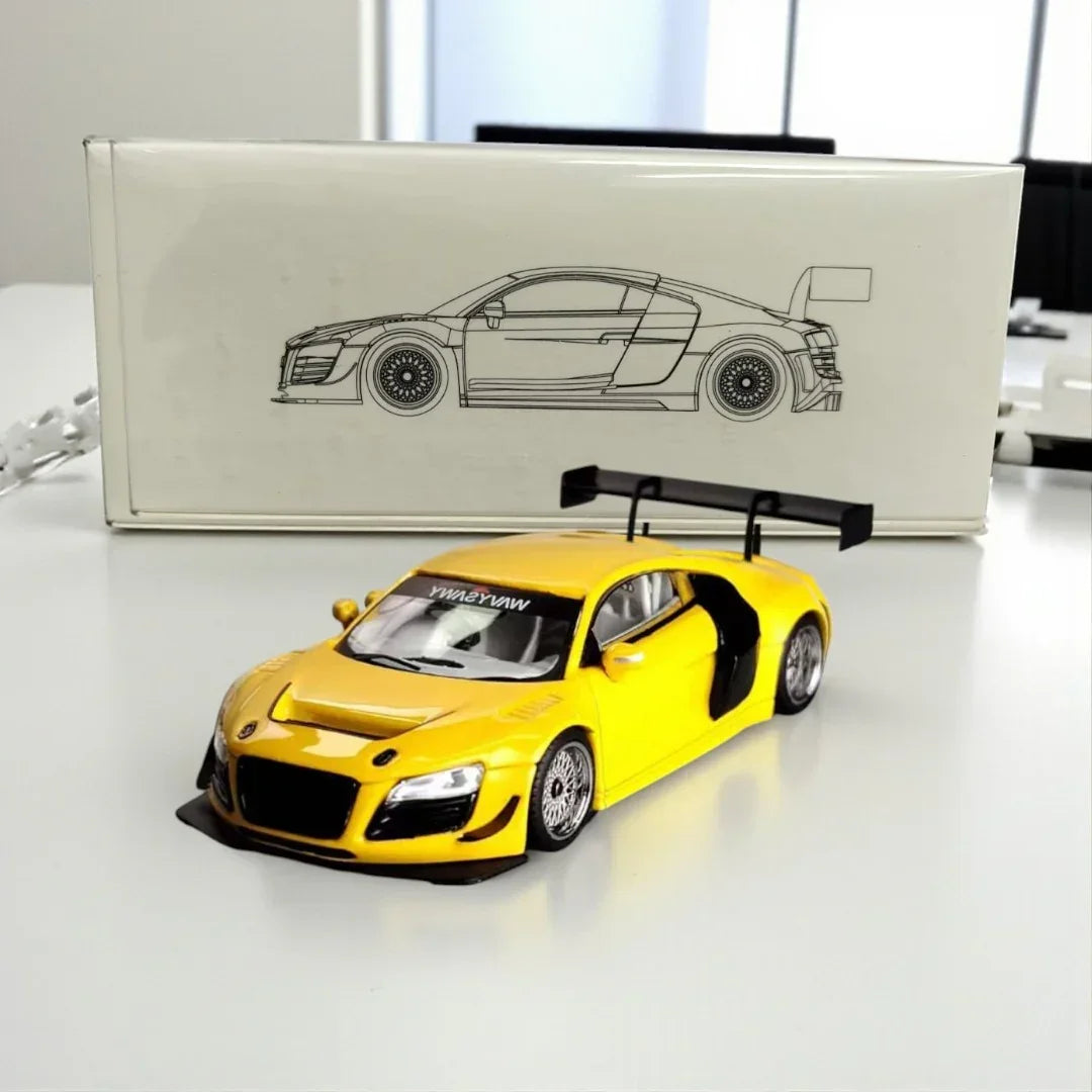 LMF 1:64 AUDI R8 LMS ULTRA YELLOW DIECAST CAR MODEL