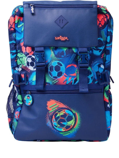 Smiggle School Bag : Football Colorful & Stylish 18 Inch Backpack for Kids - Jaiman Toys