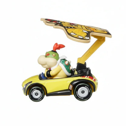Hot Wheels Mario Kart Bowser Jr Die Cast Glider Car | Sports Coupe with Bowser Kite | 1:64 Collectible Toy | 3+ Years