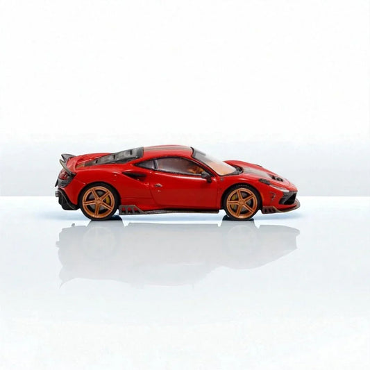 DCM & D.Bo Ferrari F8 Mansory Keyvany Red 1:64 scale car model - Jaiman Toys
