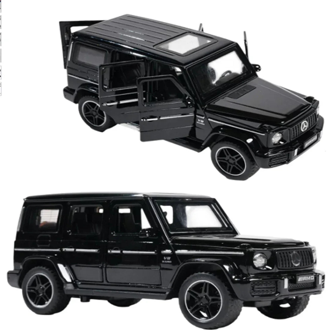 JOY JUNCTION 1:32 Alloy Diecast Luxury SUV Car – Black Metal Model Toy with Display Box for Kids & Collectors