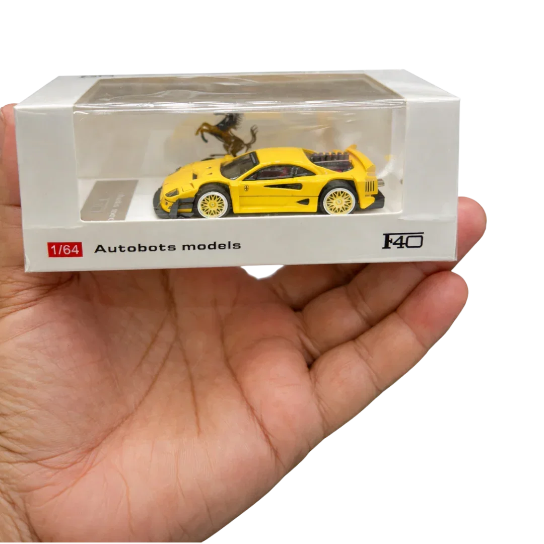Autobots Models Ferrari F40 Yellow – 1:64 Scale Diecast Model Car