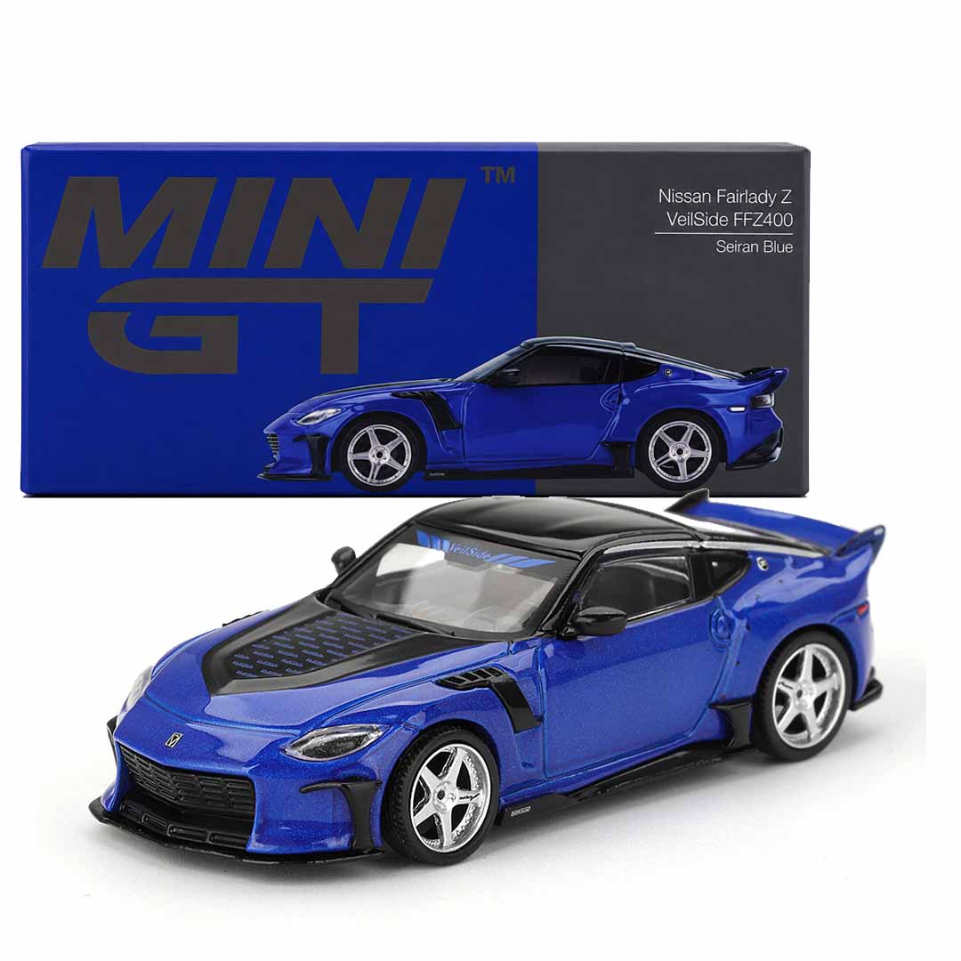 MINI GT 1:64 Nissan Fairlady Z VeilSide FFZ400 Seiran Blue Die-Cast Model Car