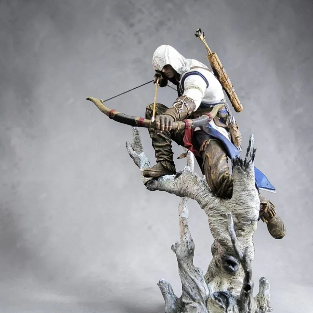 Assassin’s Creed III Connor The Hunter Statue | Premium Video Game Collectible Action Figure | Detailed Display Statue with Tree Base