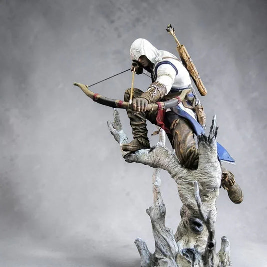 Assassin’s Creed III Connor The Hunter Statue | Premium Video Game Collectible Action Figure | Detailed Display Statue with Tree Base