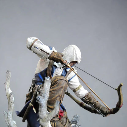 Assassin’s Creed III Connor The Hunter Statue | Premium Video Game Collectible Action Figure | Detailed Display Statue with Tree Base