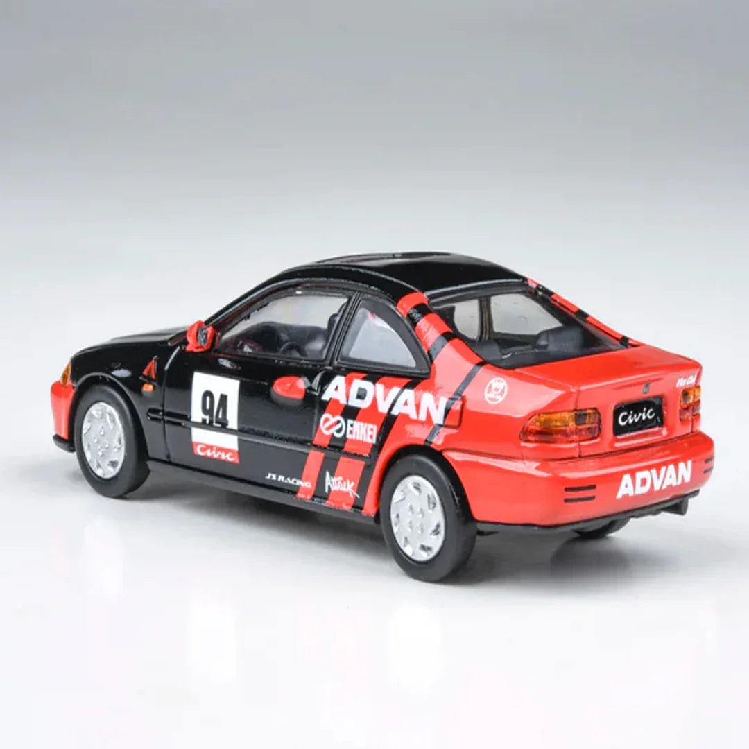 PARA64 1:64 Honda Civic Coupe EJ1 1995 Autocross Advan Racing Diecast Model – JDM Motorsport Collectible