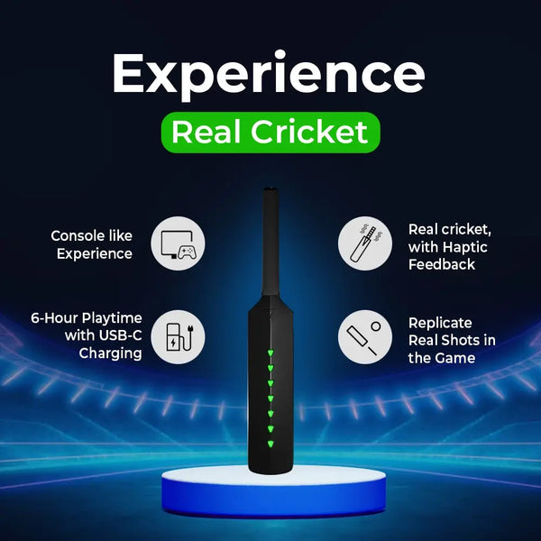 MetaShot Smart Cricket Bat with TV Kit | Motion Gaming Cricket Set for TV & Mobile