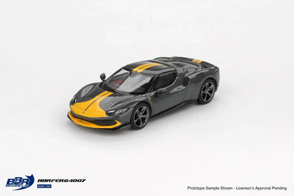 BBR Models 1:64 Ferrari 296 GTB Assetto Fiorano Grigio Scuro Diecast Model Car (2024 Edition)