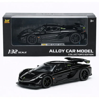 JOY JUNCTION 1:32 Diecast Supercar Toy Car with Opening Doors & Bonnet – Premium Metal Model in Orange, White & Black